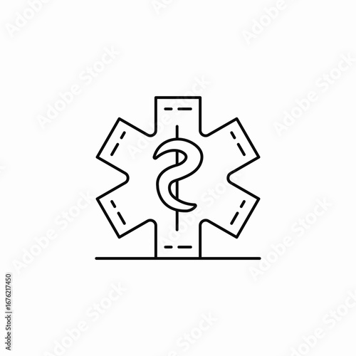star of life icon sign vector
