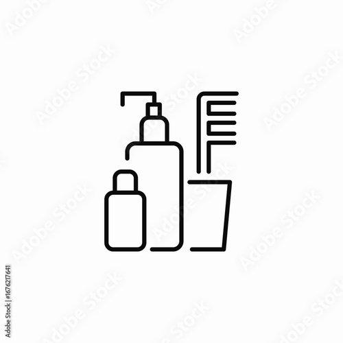 toiletries set icon sign vector