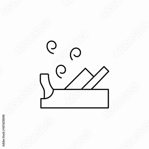 wood planer icon sign vector