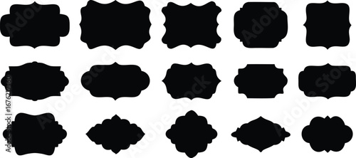 Vintage frames and labels vector set. Label frames. Decorative frames