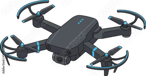 Compact, foldable drone with integrated camera, perfect for aerial photography and videography, featuring a sleek design and advanced flight capabilities for enthusiasts and professionals alike.