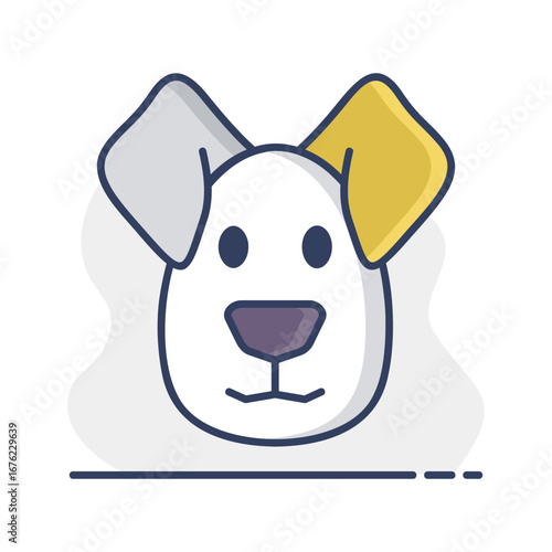 Dog icon. Farm animal vector illustration