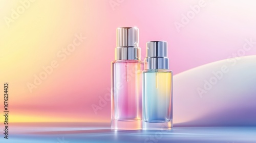 Vibrant perfume bottles