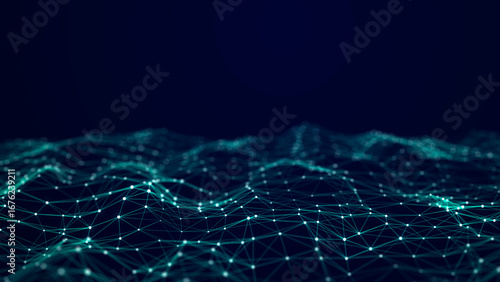 Quadro su tela Modern design of network connection structure