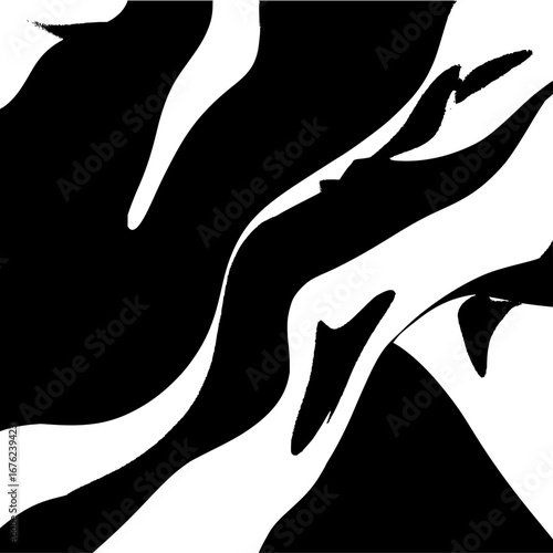 Abstract black and white art print modern minimalist design contemporary wall decor monochrome home interior 100