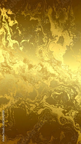 Abstract gold marbling