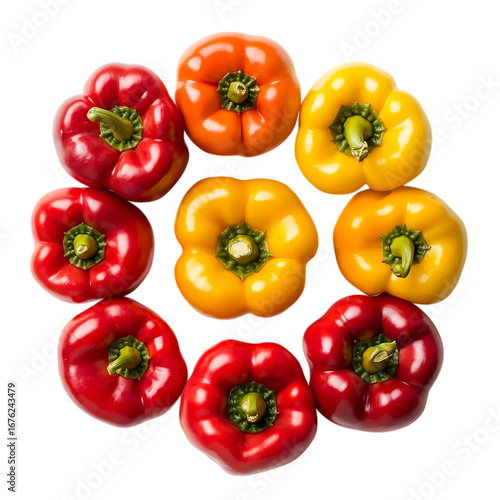 Red and yellow peppers