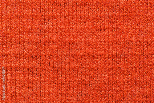 Red wool jersey fabric texture as background