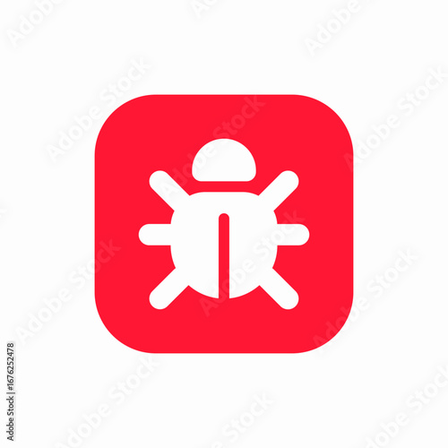 bug error icon sign vector