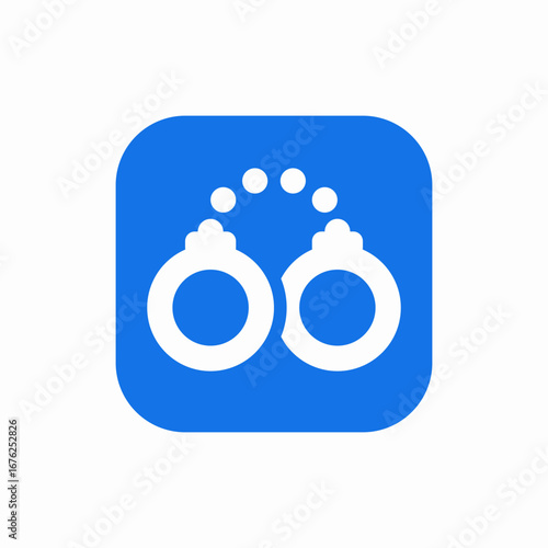 handcuffs arrest icon sign vector