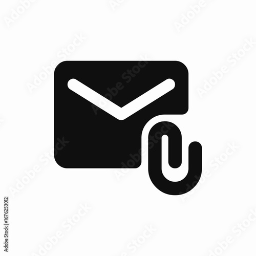 mail attachment icon sign vector