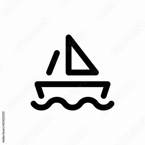 sail boat icon sign vector
