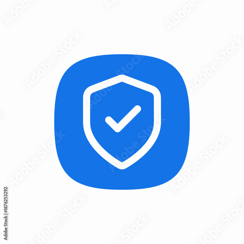 shield check mark icon sign vector