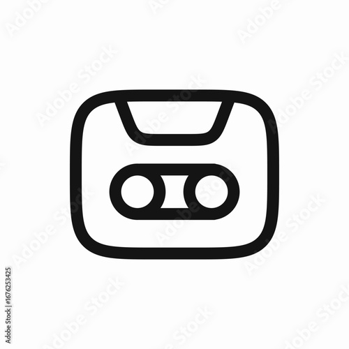 tape casette icon sign vector