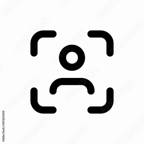 user scan icon sign vector