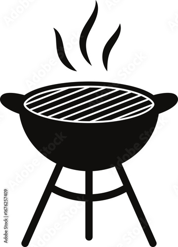 BBQ Grill icon.Portable grill camping vacation outline icon.outline vector sign, linear style pictogram isolated on white. Bbq symbol, logo illustration. Editable stroke. Pixel perfect.