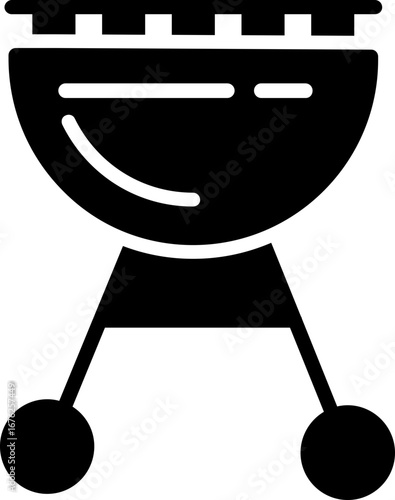 BBQ Grill icon.Portable grill camping vacation outline icon.outline vector sign, linear style pictogram isolated on white. Bbq symbol, logo illustration. Editable stroke. Pixel perfect.