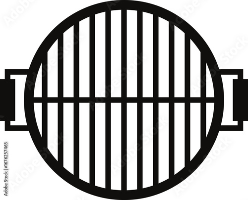 BBQ Grill icon.Portable grill camping vacation outline icon.outline vector sign, linear style pictogram isolated on white. Bbq symbol, logo illustration. Editable stroke. Pixel perfect.