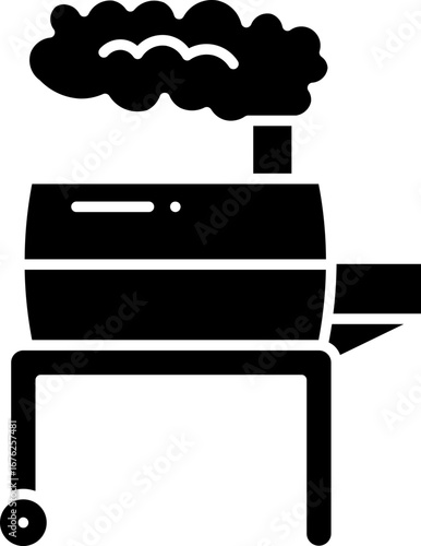 BBQ Grill icon.Portable grill camping vacation outline icon.outline vector sign, linear style pictogram isolated on white. Bbq symbol, logo illustration. Editable stroke. Pixel perfect.