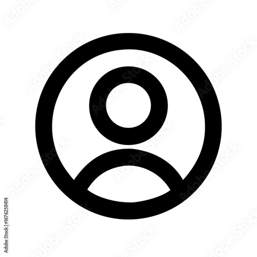 Circular User Avatar Icon Set – Profile, Account, Person, Login, Member, People, Illustration