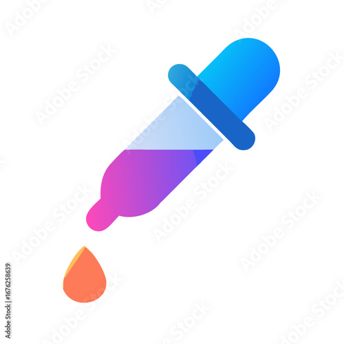 Color Picker Dropper Icon Set – Eyedropper, Tool, UI, Design, Palette, Graphic, Illustration