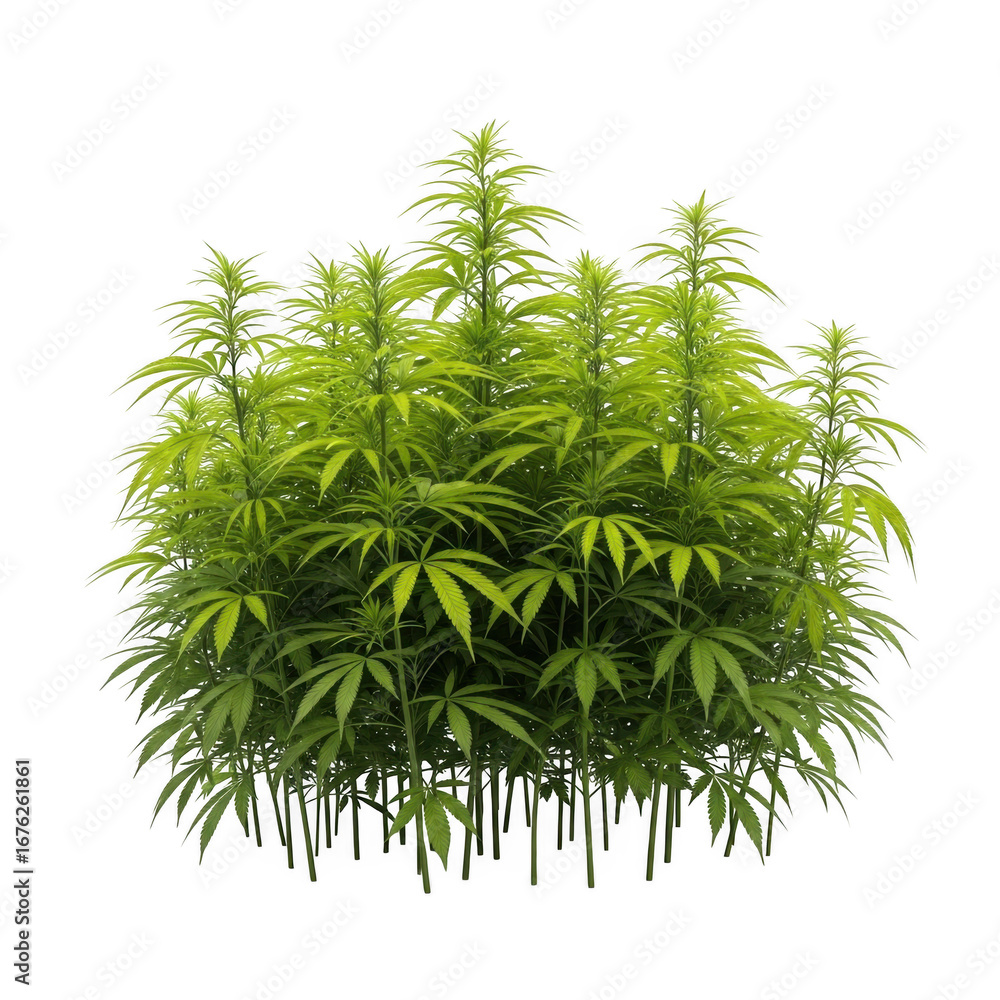 Obraz premium Vibrant green plant isolated on transparent background transparent background