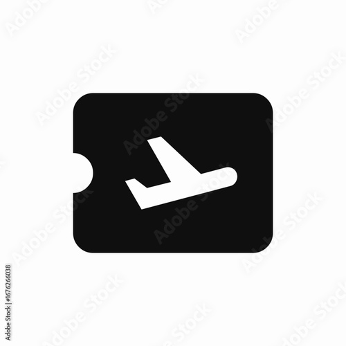 airplane ticket icon sign vector