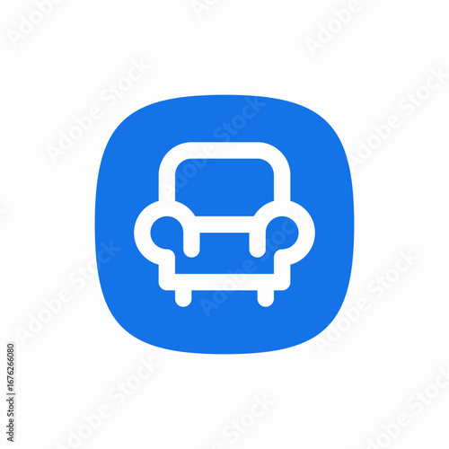 armchair seat icon sign vector