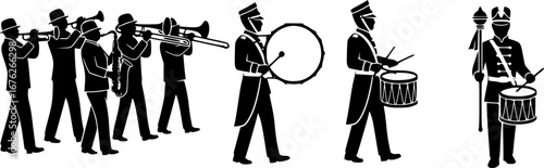 Color guard svg, Marching band svg, Color guard silhouette, Marching band silhouette, Flag girls svg, Color guard flags svg, Color guard vector set- V01