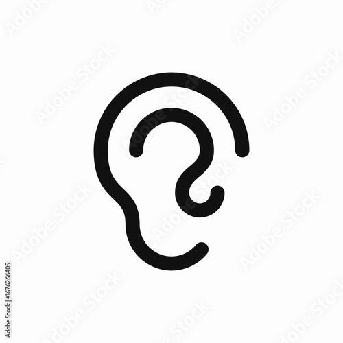 ear listen icon sign vector