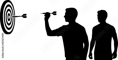 Dart players svg, Dart players silhouette, Darts svg, Darts throwing silhouette, Darts throwing svg, People playing darts silhouette, People playing darts svg.