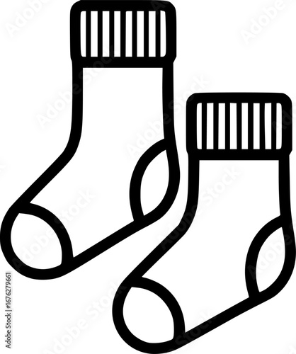 socks glyph flat vector icon