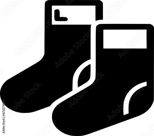 socks glyph flat vector icon