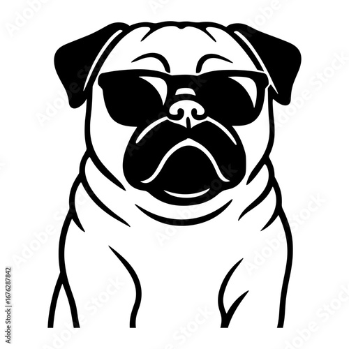 Pug with Sunglasses