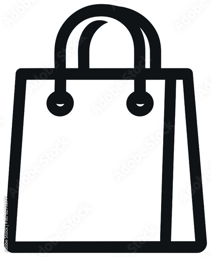 Shopping and commerce linear icon set. featuring shopping bag, cart, discount, barcode, and receipt symbols