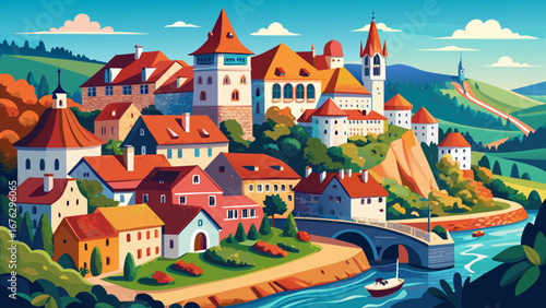Český Krumlov, Czech Republic
A riverside castle towers above red-roofed houses, winding lanes, and bridges, preserving a fairytale townscape rooted in centuries of Central European tradition.