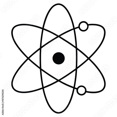 atom model electrons orbiting nucleus