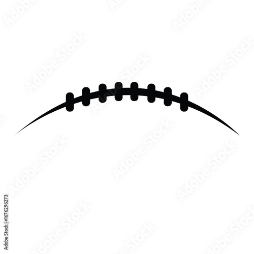 American football sports laces vector outline silhouette college