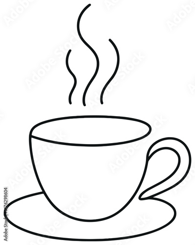 Coffee theme linear icon set. featuring cup, steam, beans, mug, espresso, and latte symbols