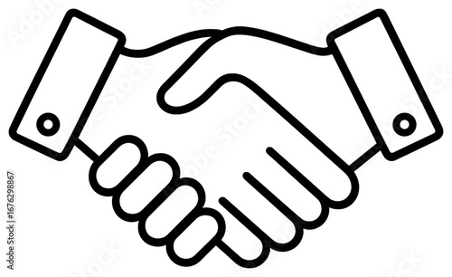 Business linear icon set. featuring handshake, partnership, collaboration, teamwork, and agreement symbols