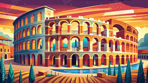 Verona Arena, Italy
An ancient Roman amphitheater stands proudly in the city center, its timeless arches echoing performances from antiquity to today’s vibrant cultural stage.