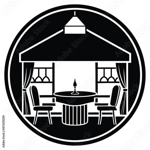 manger silhouette vector icon