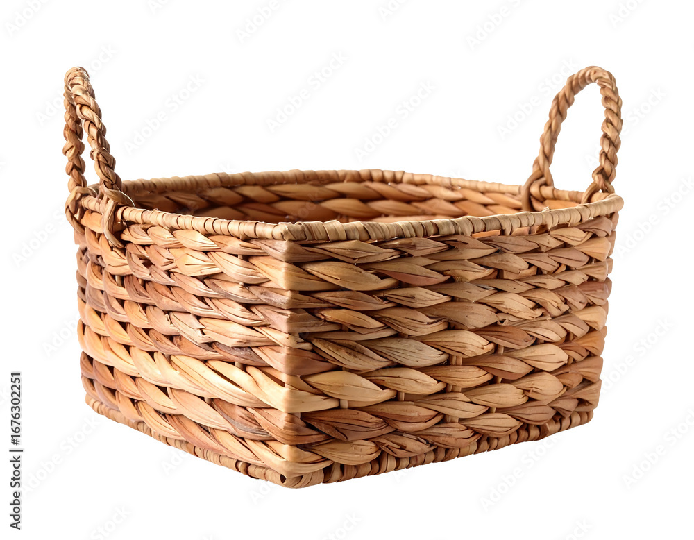 Obraz premium Wicker basket isolated on a transparent background