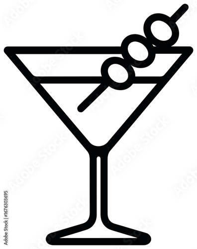 Cocktail and bar flat icon set. featuring cocktail glass, martini, shaker, bottle, wine, and beer symbols