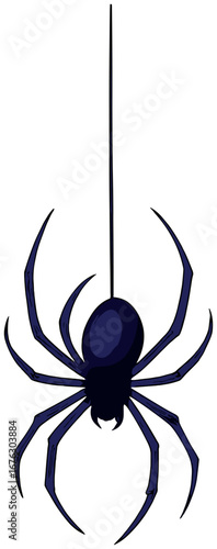 Halloween spider 3d icon set. featuring creepy, arachnid, insect, black, string, and shadow symbols