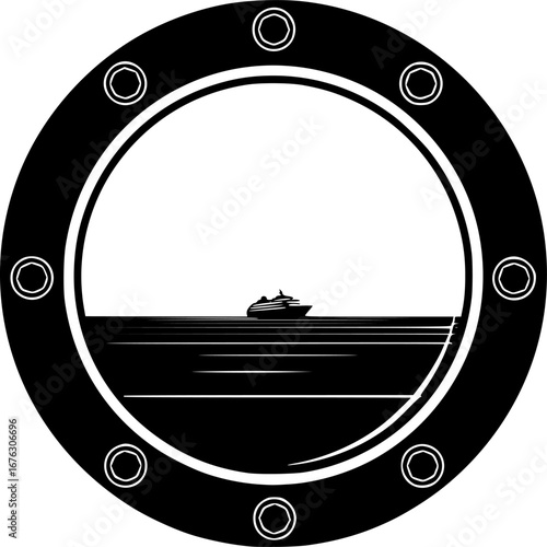 Porthole silhouette, Porthole svg, Cruise svg, Cruise ship svg, Boat porthole svg, Porthole clipart, Ship porthole clipart, Ship porthole window svg, Boat porthole silhouette.