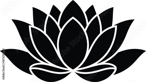 Simple Lotus Flower Silhouette