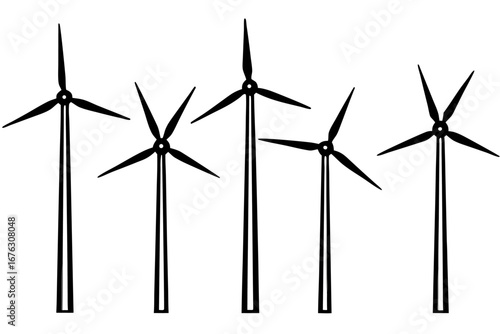 A wind turbine generating green, renewable energy against a deep blue sky