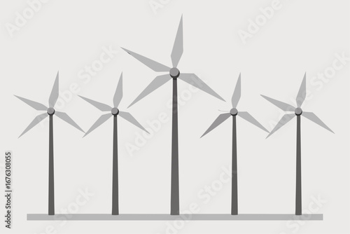 A solitary white wind turbine generating clean, renewable energy against a clear blue sky