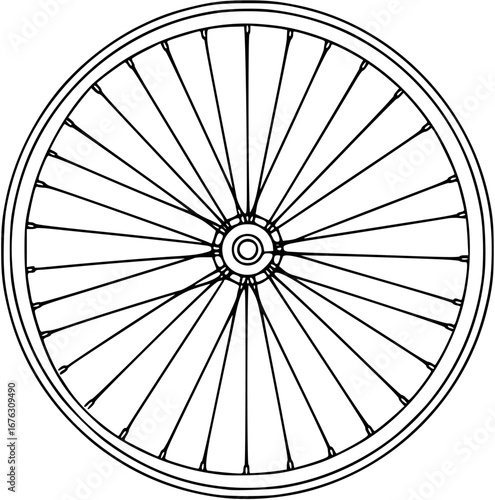bicycle wheel vector illustration